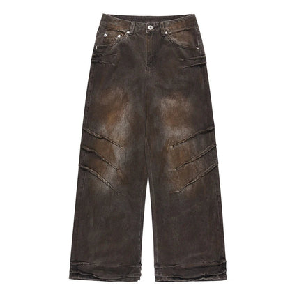 vintage baggy jeans men tie dyed distressed loose straight denim pants luxury designer jeans male streetwear hip hop trousers urban skinny jeans