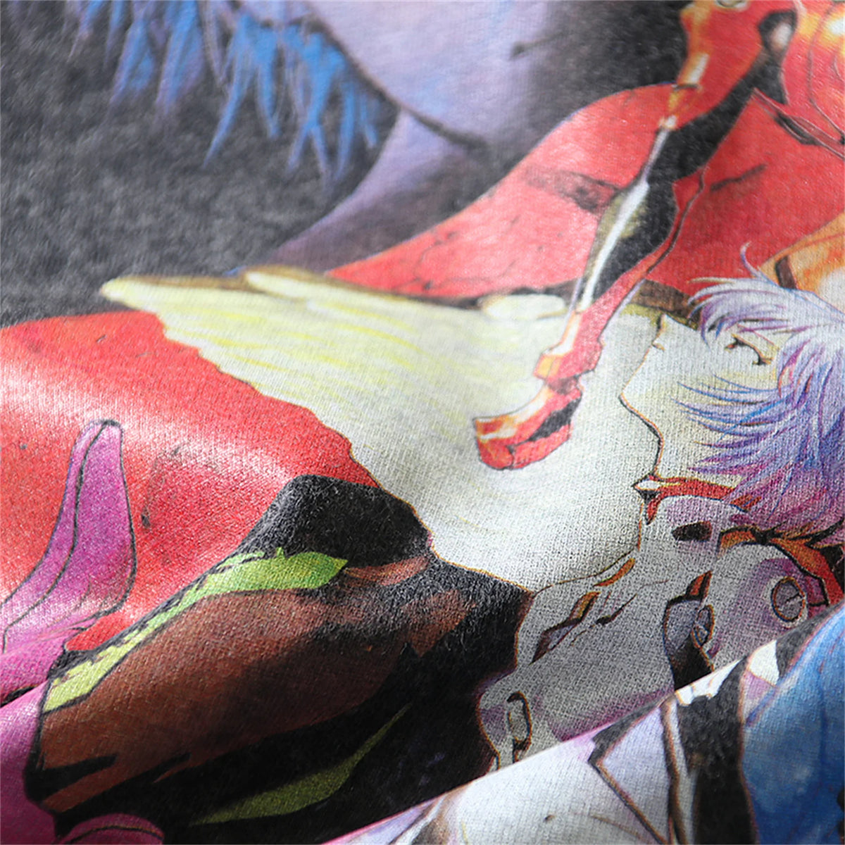 2024 Vintage Retro High-Street Japanese Anime Print High Quality Cotton Casual Tops T-Shirt Street King Limited