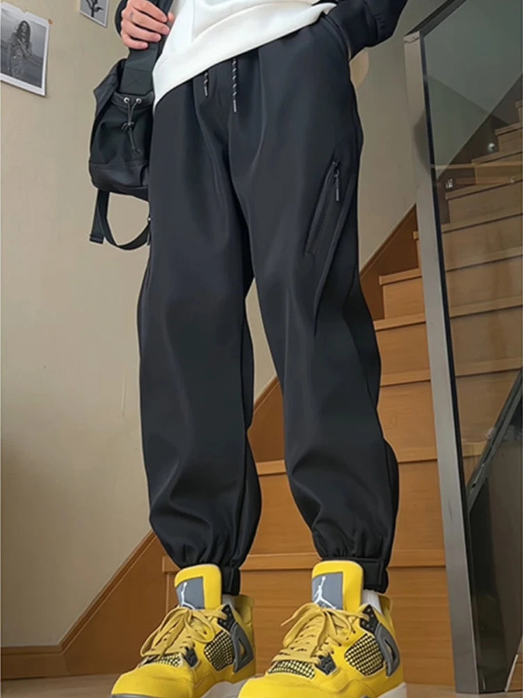 mens tactical joggers pants casual y2k multi pocket trousers streetwear techwear black sweatpants functional cargo pantalones unique joggers style 3507