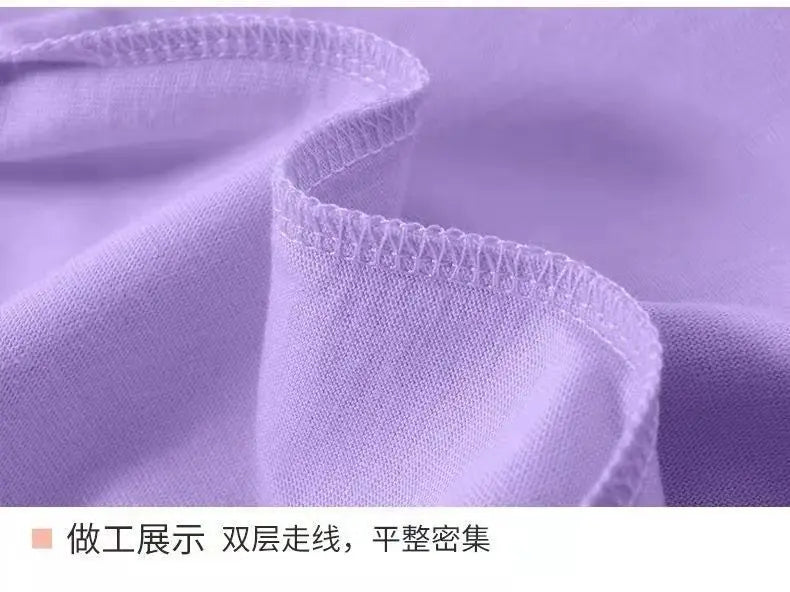 Pure cotton short-sleeved large size versatile T-shirt women's loose new student top trendy women clothing y2k tops emo clothes Street King Limited