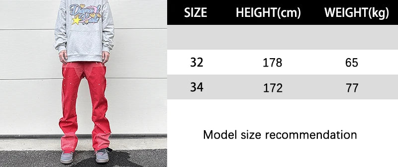 streetwear cleanfit double knee graffiti baggy pants jeans y2k vintage flare denim pants men patchwork patches for women clothes unique jeans style 92