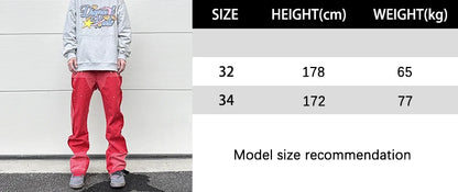 streetwear cleanfit double knee graffiti baggy pants jeans y2k vintage flare denim pants men patchwork patches for women clothes unique jeans style 92