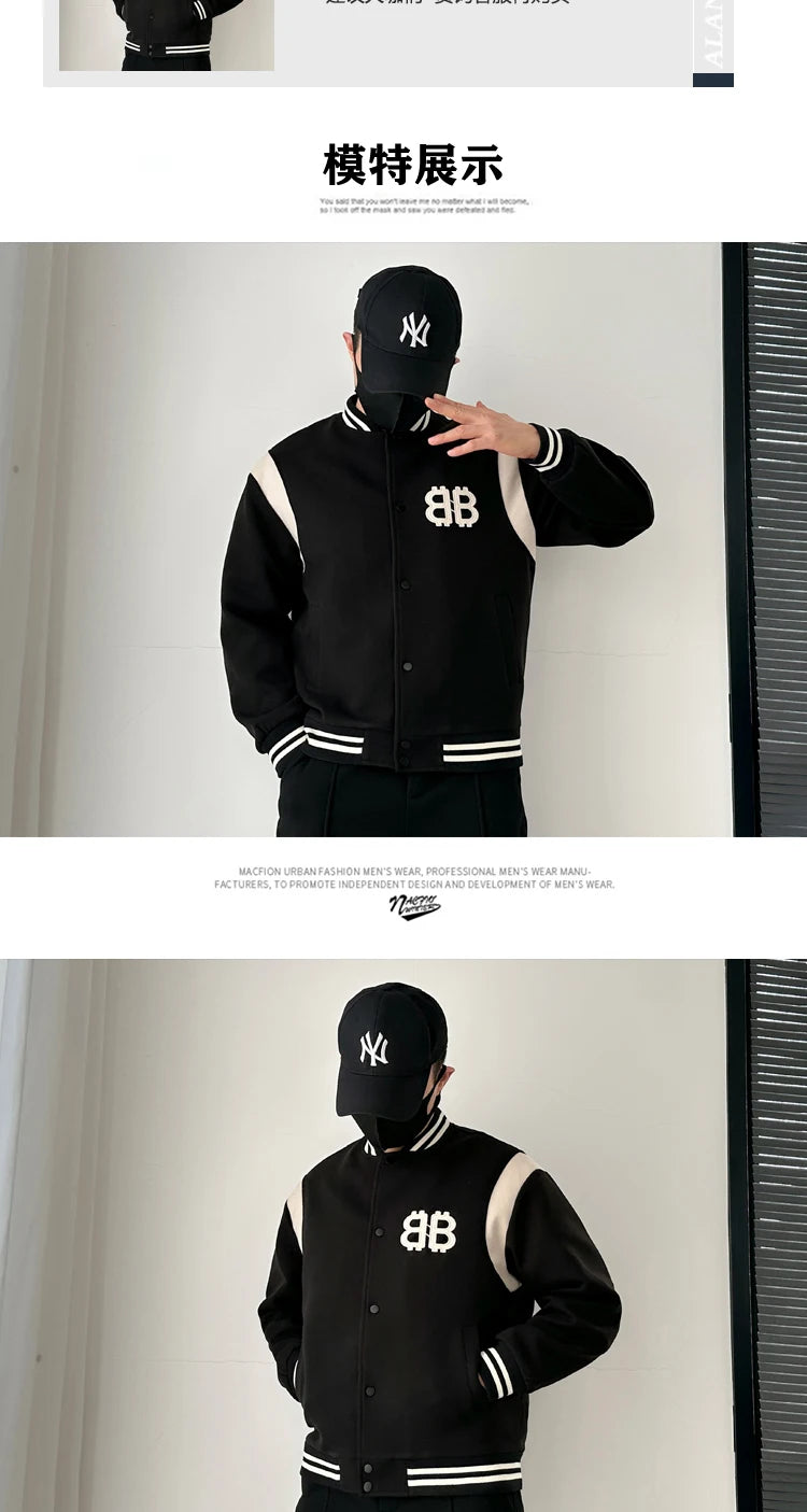 men thicken quilted baseball jacket women streetwear fashion hip hop loose casual padded cotton parkas coat unisex outerwear unique default style 1409