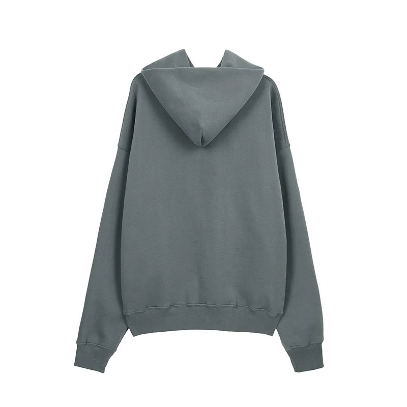 Best Quality Kanye West Hoodies Men Woman Chaopai Plush Shoulder Drop Lovers Loose Casual Solid Color Pullover Sweatshirts Street King Limited
