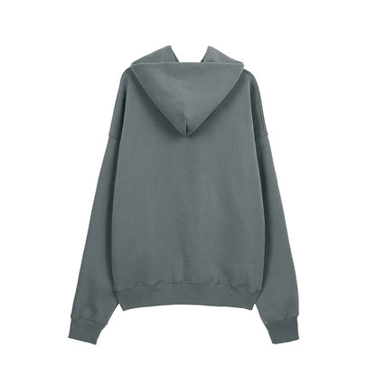 Best Quality Kanye West Hoodies Men Woman Chaopai Plush Shoulder Drop Lovers Loose Casual Solid Color Pullover Sweatshirts Street King Limited
