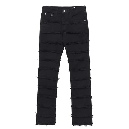 skinny punk jeans men distressed tassels denim pants streetwear harajuku hip hop jeans trousers hip hop y2k retro pant unique jeans style 2844
