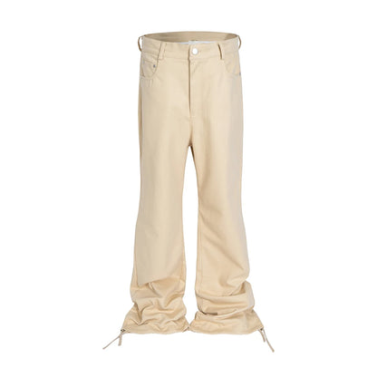 streetwear solid color pockets baggy cargo pants mens straight loose casual boot cut ropa hombre oversized flare trousers baggy cargo bottoms
