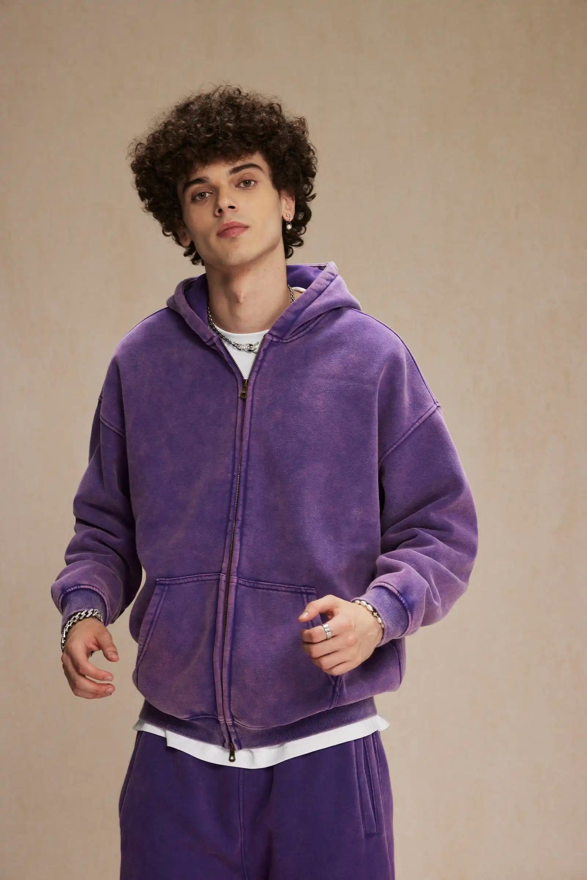 Batik fleece zippered hoodie Street King Limited