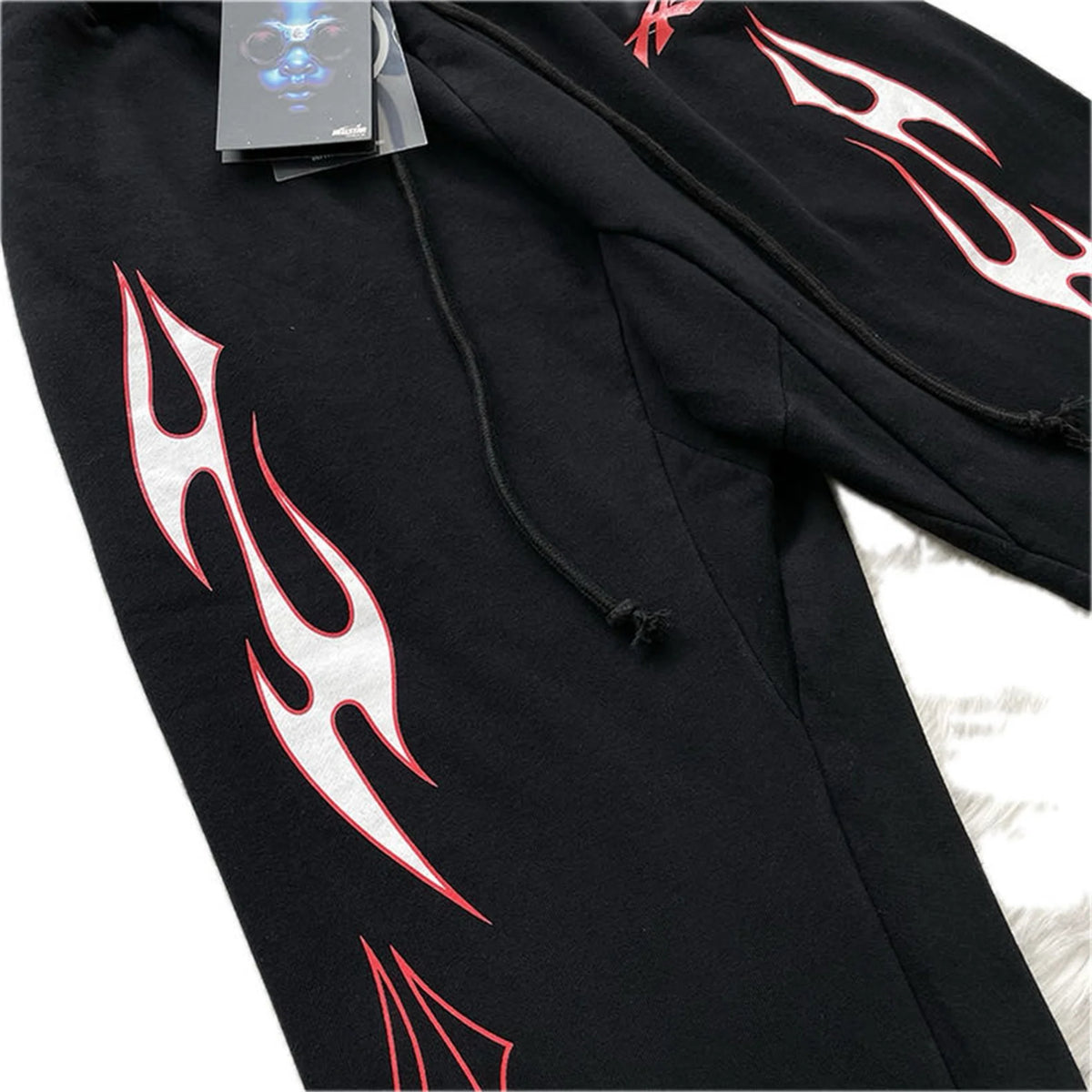 new arrival hs studios airbrushed skull print high street cotton winter pants sport casual pants minimalist street pants