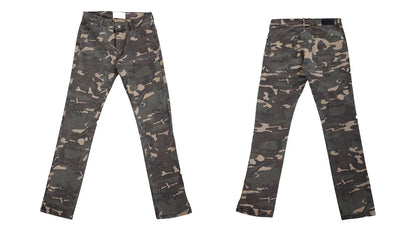 mens hip hop streetwear denim pants fashion camouflage pants 2023 harajuku cotton zipper joggers slim fit jeans trousers pants unique joggers style 1718