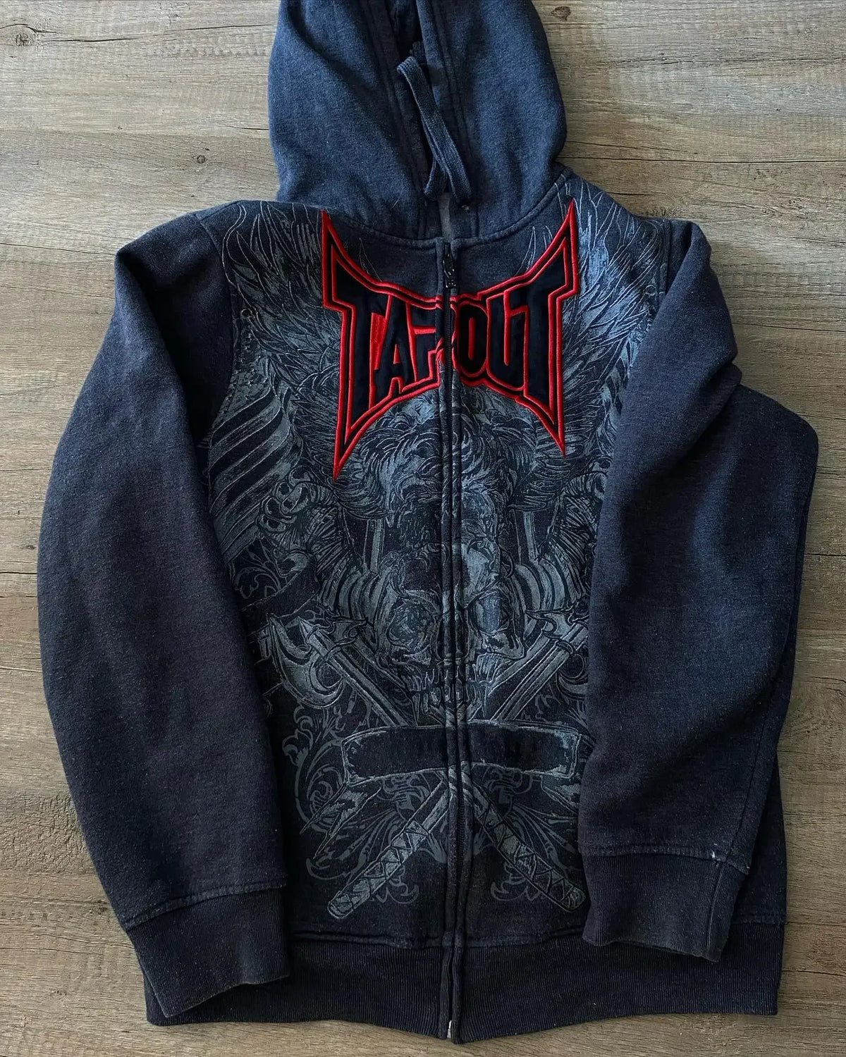 Retro Tapout Hip Hop Letter Zipper Hoodie Y2K Sweatshirt Women Mens Graphic Print Oversized Hoodie Jacket Clothes Streetwear Street King Limited