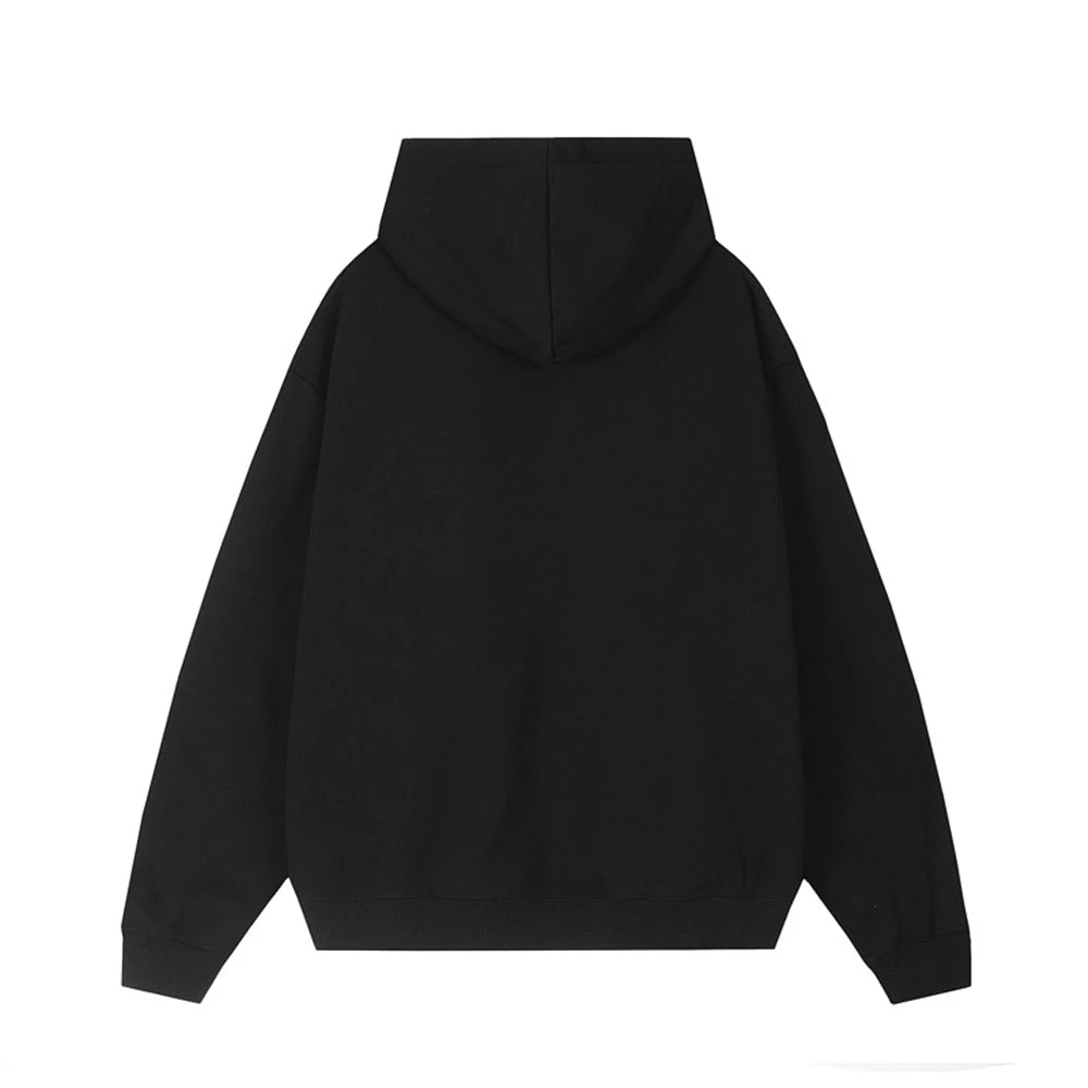 Hip Hop Punk Hoodie Sweatshirt 2023 Autumn Zipper Design Solid Color Hoodies Pullover Harajuku Cotton Sweat Shirt Street King Limited