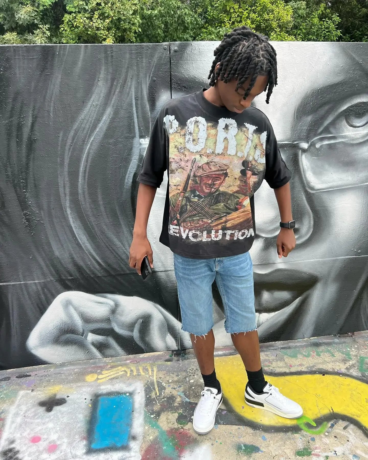 American fashion gothic punk letter pattern oversized T-shirt men's Y2K streetwear Harajuku loose round neck short sleeved shirt Street King Limited