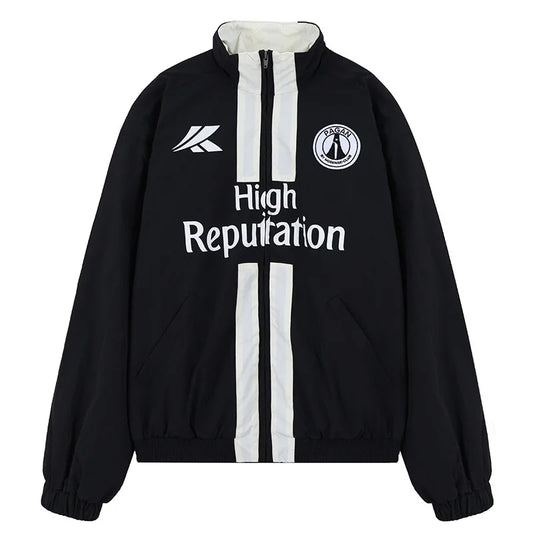 zipper jacket stand collar urban fashion pants