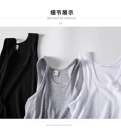 Hot Sale 3pcs / 100% Cotton Mens Sleeveless Tank Top Solid Muscle Vest Undershirts O-neck Gymclothing Tees Whorl Tops Street King Limited