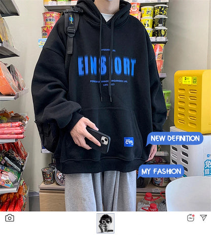 Spring Retro Letter Printed Hoodies Hombre 2024 New Personality Loose Streetwear Pullover Sweatshirts Y2K Fleece Hoodie Clothes Street King Limited