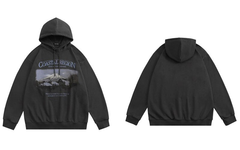 "Coastal Region" Unisex Men Women Streetwear Graphic Hoodie Daulet Apparel