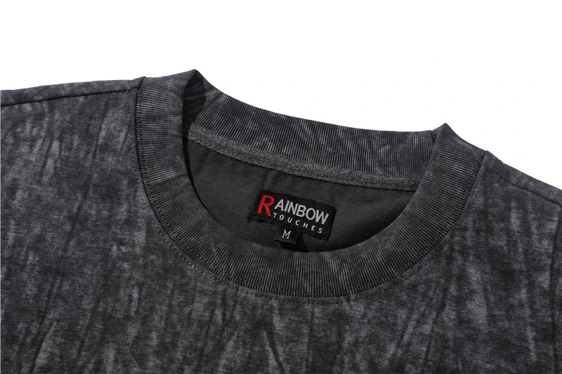 Rainbowtouches 2022 New T-Shirt Mens Tie Dye T-Shirts Cotton High Street Fashion Women Cyber Celebrity Couple T-Shirt Unisex Top Street King Limited