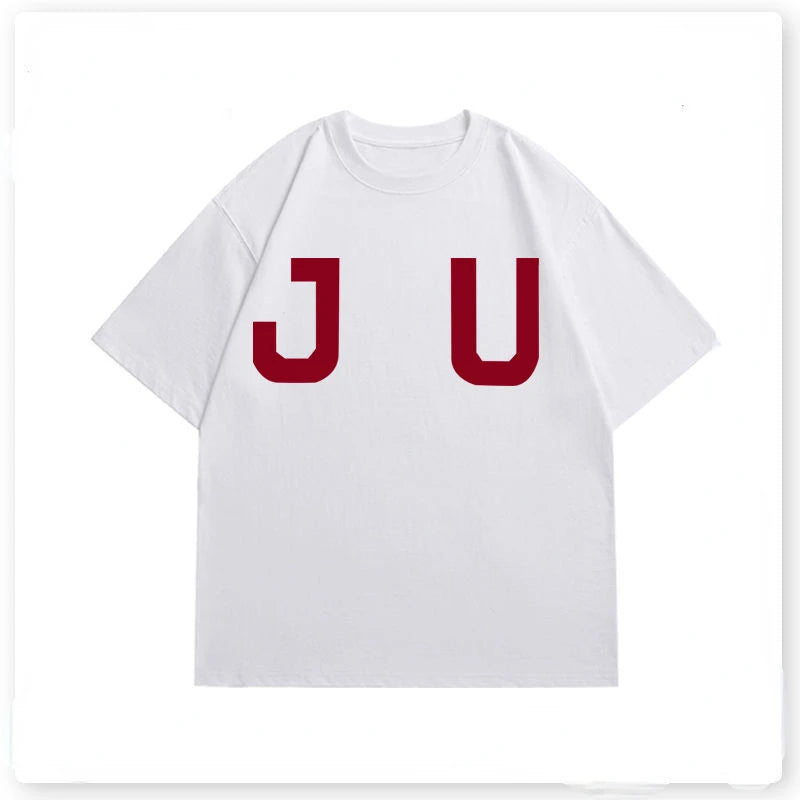 Fashionable Korean Retro Hip-hop Trendy Brand Letter Printed T-shirt Men Ins Niche Design Street Y2K Round Neck Half-sleeved Top Street King Limited