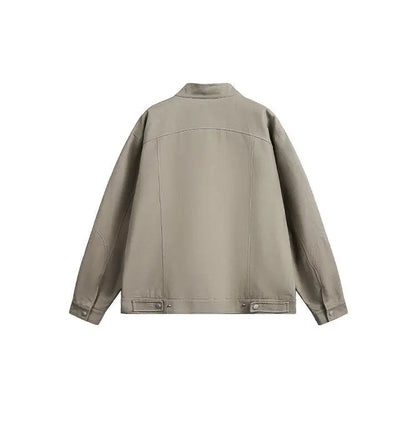 spring autumn fashion motorcycle jacket men stand collar loose casual korean streetwear vintage cargo jackets coat outerwear unique cargo style 226