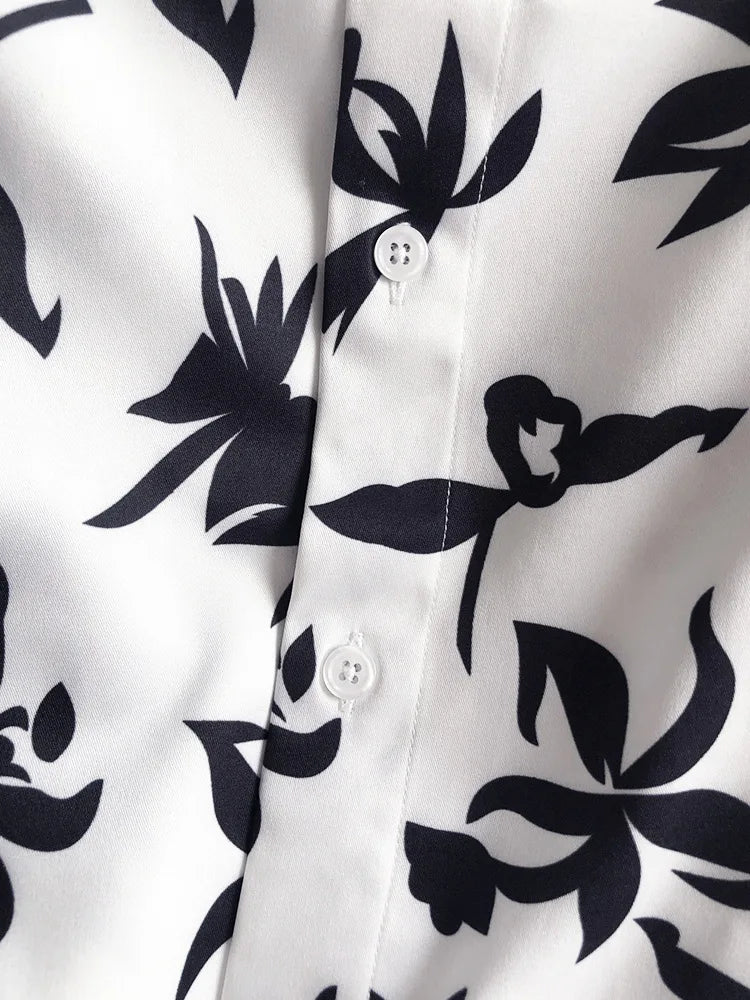 New 2021 luxury Men Classic Hibiscus Flowers Fashion 50% Silk Casual Shirts Shirt high quality Pocket Short sleeves #A48 Street King Limited