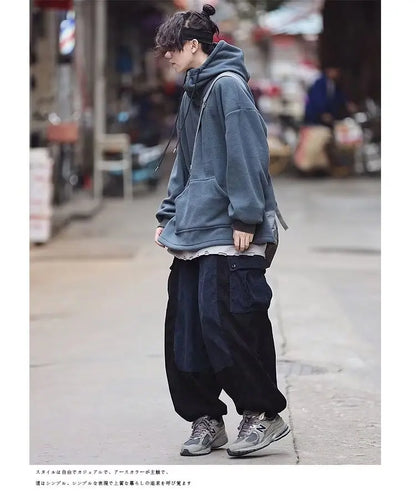 Men Women Winter Fleece Hoodies Korean Style Half Zipper Harajuku Hip Hop Hooded Sweatshirt Street Oversized Couple Pullovers Street King Limited