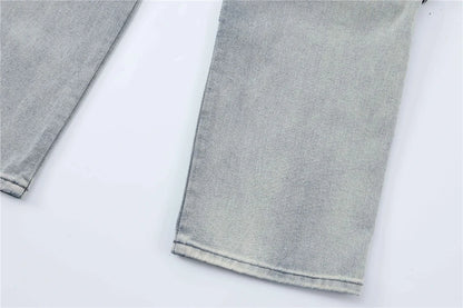 2024 multi pocket jeans vintage mens harajuku cargo denim pants retro hip hop straight loose jean pants unique cargo style 1025