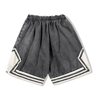 New 2021 luxury Novelty Men Comfortable Classic Striped DIRTY Old Wash Skateboard Street Cotton Casual Shorts Kanye west A202 Street King Limited
