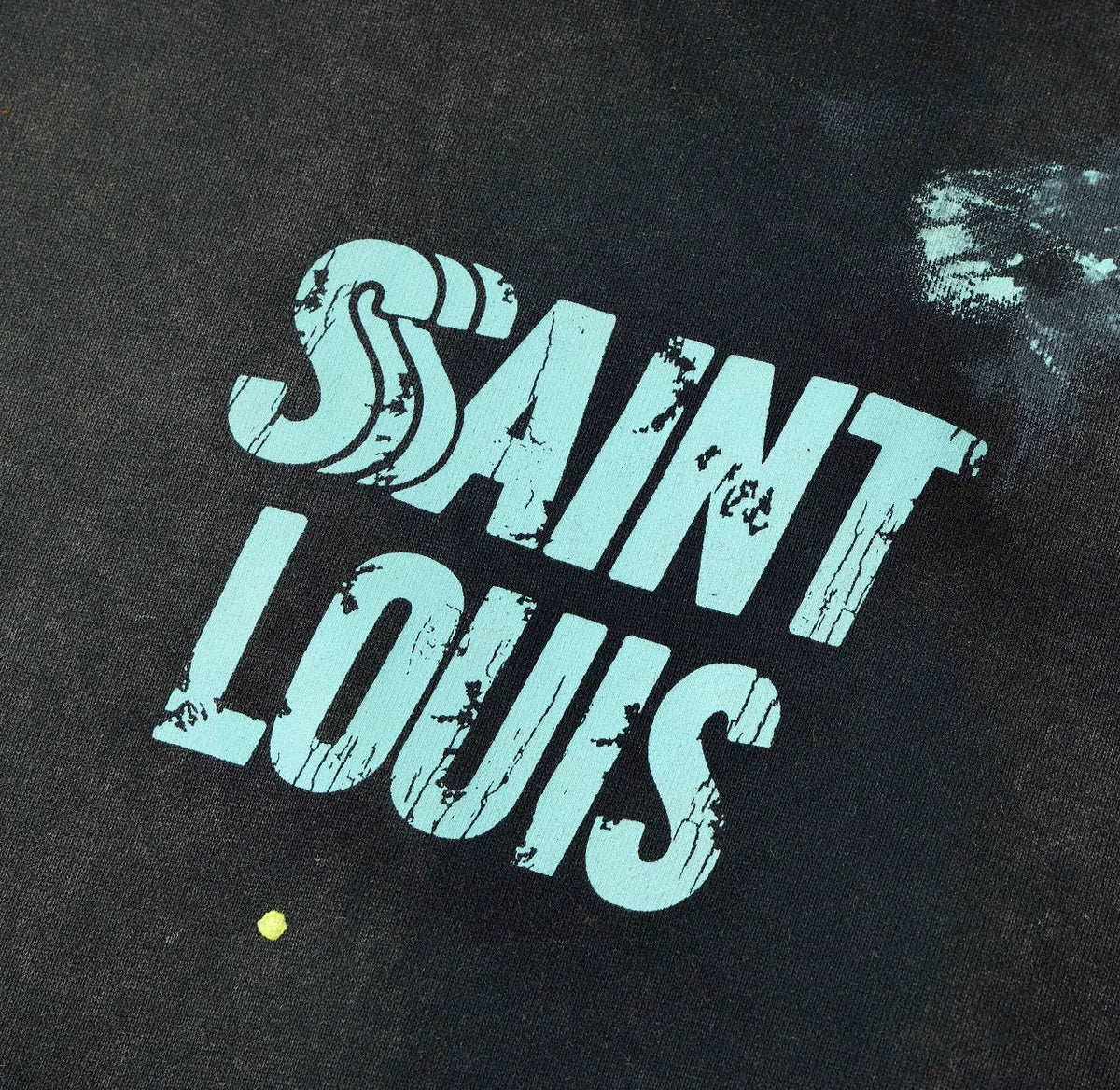 2024 Winter New SAINT LOUIS High-Street Cotton Inkjet Washed Old Letter Logo Printed Hoodie Hooded Sweater Street King Limited
