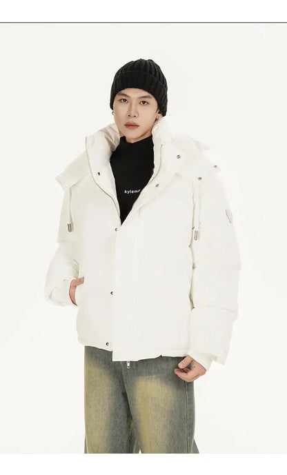 men women winter fashion loose casual cotton padded hooded parkas jacket campus boy gril thicken warm snow coat outerwear unique default style 1068