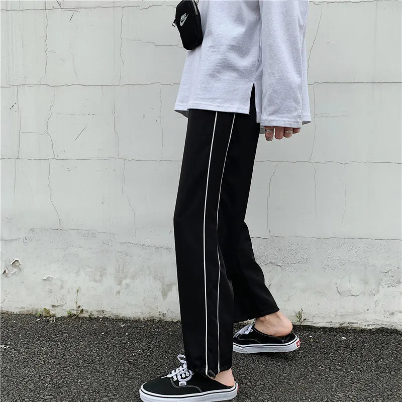 Black Casual Pants Men Fashionable Oversized Sports Pants Men Streetwear Hip-hop Loose Wide Leg Pants Mens Joggers Trousers Street King Limited