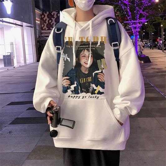 American Retro Oversized Hoodies For Men Graphic Print Streetwear New Hooded Sweatshirts Autumn Hip Hop Fashion Y2K Hoodie Street King Limited