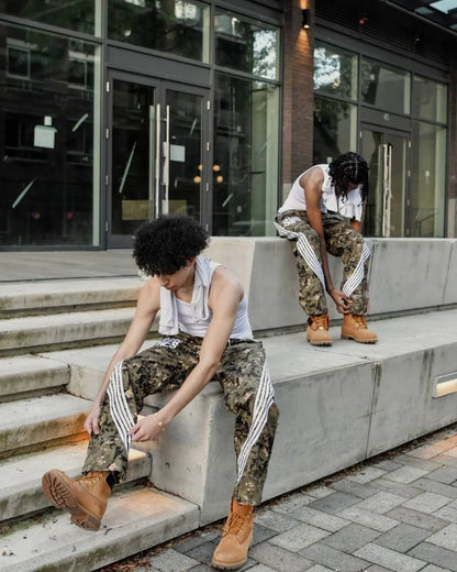 american high street fashion striped letter printed trousers men y2k harajuku retro personality casual oversized wide leg pants unique default style 3335