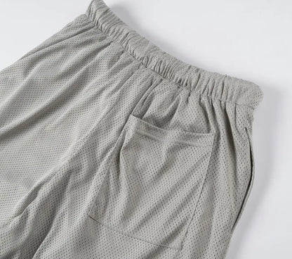 New 2023 Novelty High Comfortable Billionaire Studios Mesh Skateboard Street Cotton Casual Shorts Kanye Hip-hop Parkour #529 Street King Limited