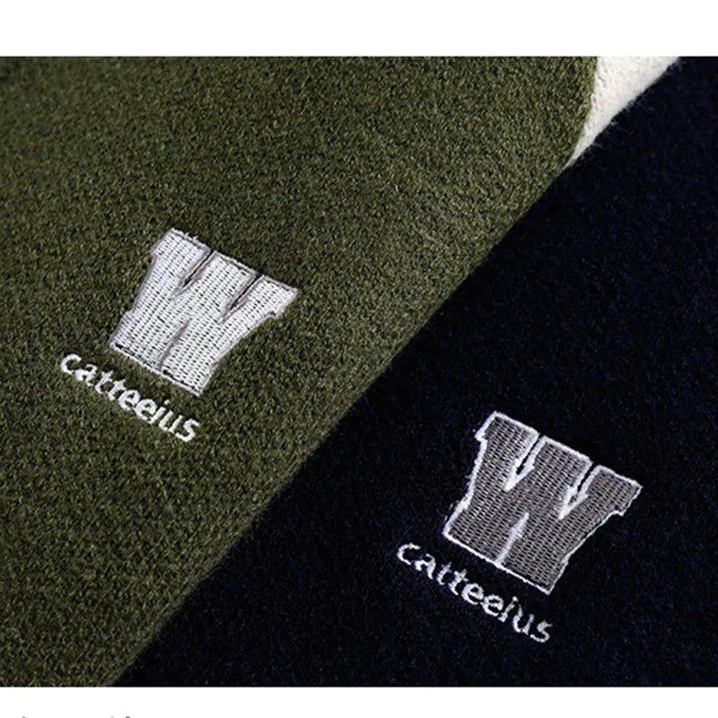 2023 College Vintage Knit Cardigan Men Harajuku Letter Print Patchwork Sweater Casual Loose Zipper Pull Homme Spring Autumn Street King Limited