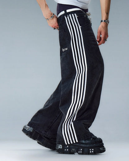 simplicity vintage baggy black jeans denim gym 2024 new pants mens womens harajuku casual pants y2k new high waist men clothing denim street jeans