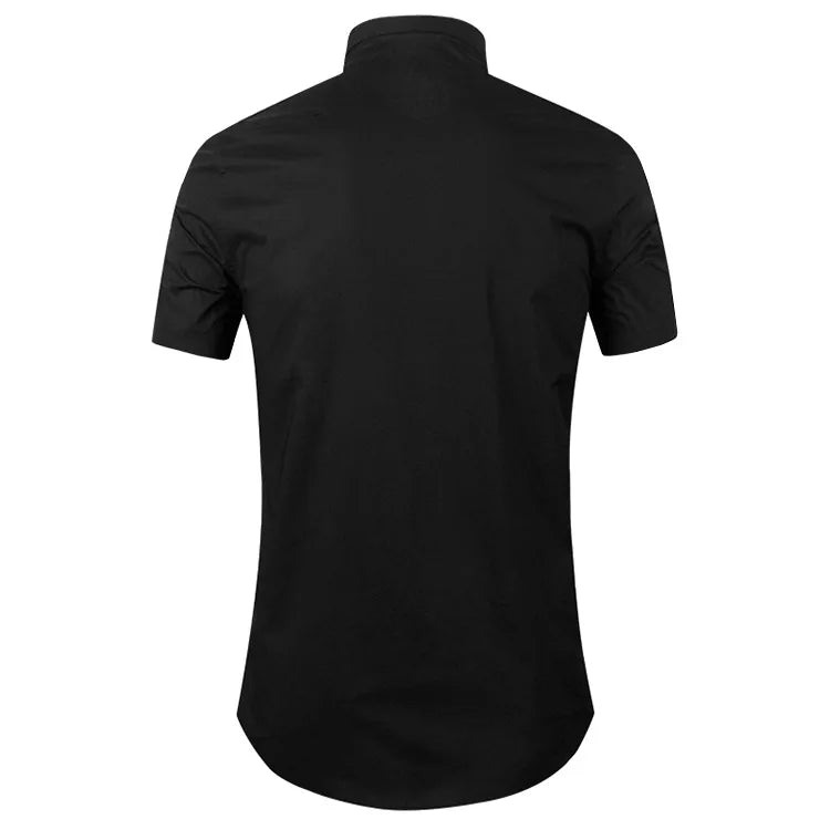 New 2021 Luxury Men Classic Embroidered bee stripe Ribbon Fashion Cotton Casual Shirts Shirt High Quality Short Sleeves A65 Street King Limited
