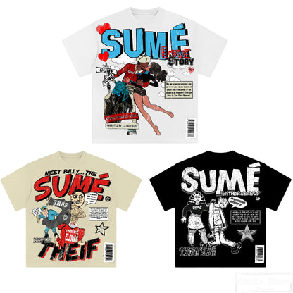 Harajuku New in 2024 Hot Sell Cartoon Graphic t shirts Oversized Y2k Tops Korean Goth T shirt Sweatshirt pro choice men clothing Street King Limited