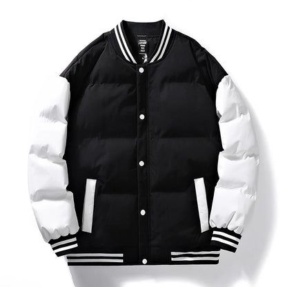 men puffer jacket winter outdoor thick quality coat male bubble bomber coat for men relaxed fit trousers