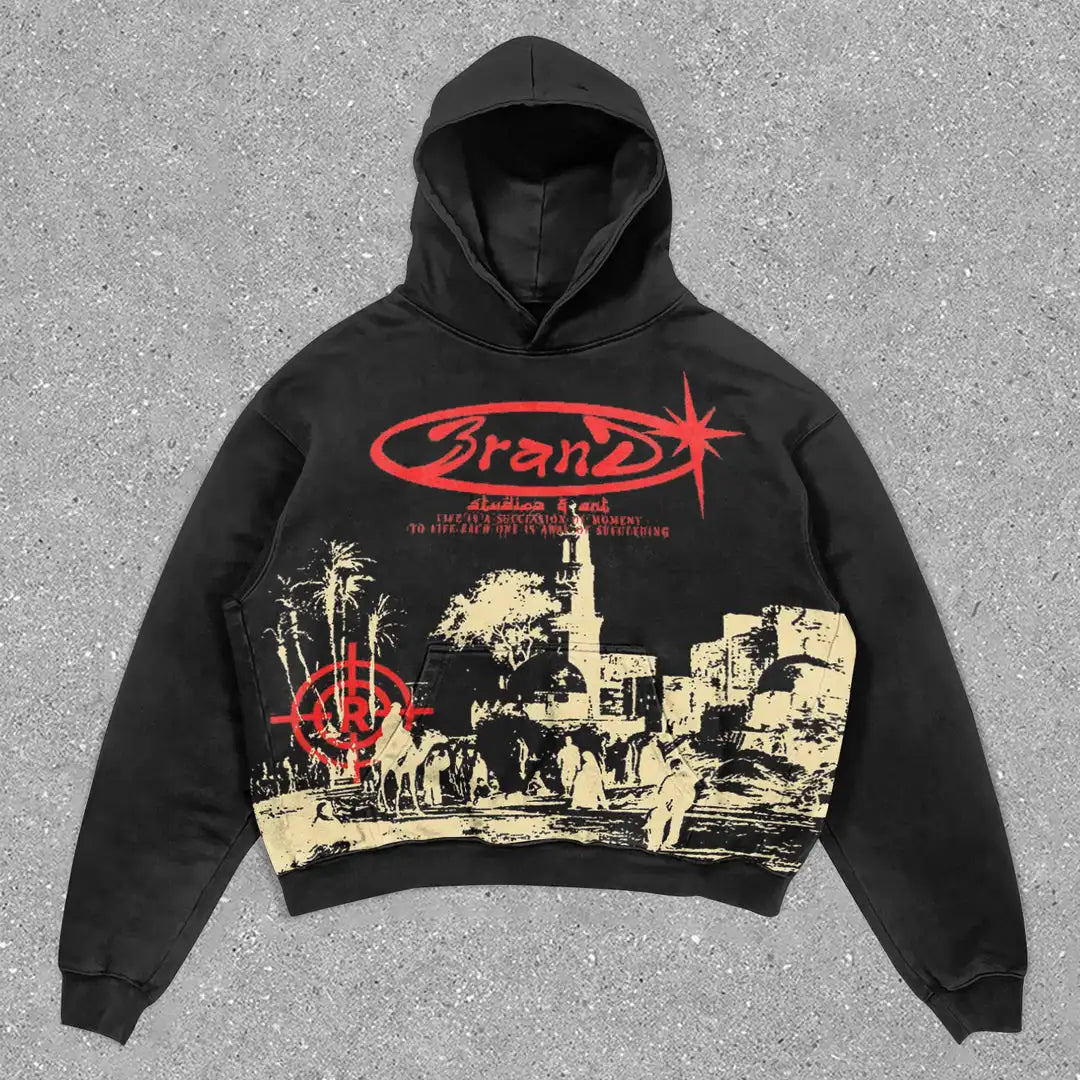 Harajuku Oversized Diamond skull Print Streetwear Hoodie Vintage Streetwear Tops Sweatshirt Goth Hoodies Women Y2k Clothes Street King Limited