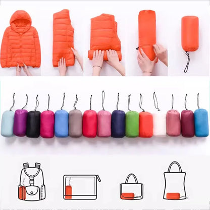 plus size thin light down jacket women 2023 autumn winter slim short hooded warm white duck down coat women outerwear streetwear relaxed fit shorts