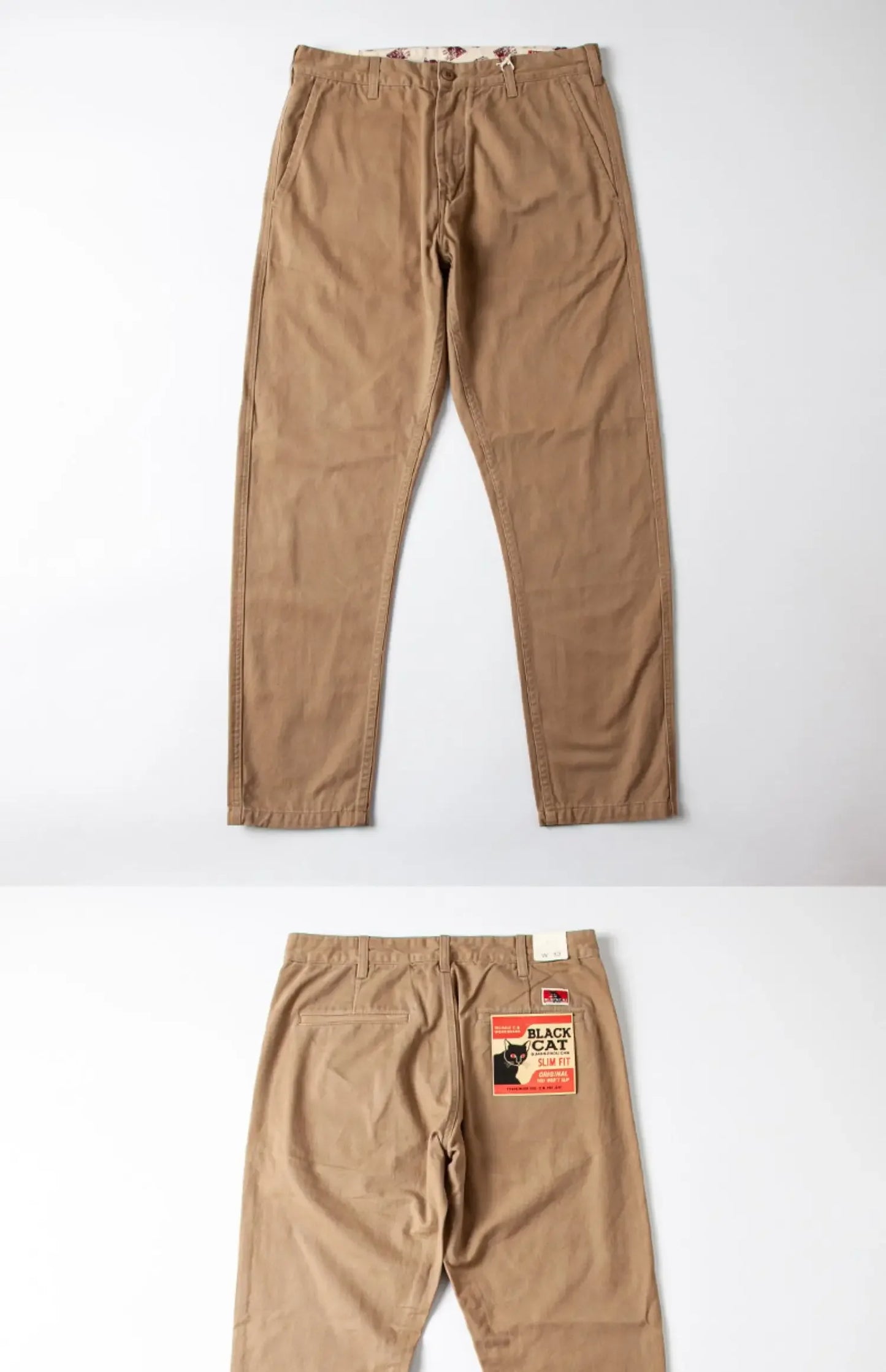 autumn winter heavyweight pure cotton thick american retro workwear khaki pants business casual mens basic solid color pants unique default style 1044