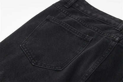 detachable button black washed baggy jeans for men straight harajuku ropa hombre loose denim trousers oversized cargo pants 1 unique cargo style 1151