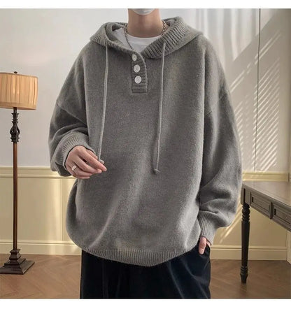 American style trend personalized trend lazy style for men and women hooded sweater loose and casual knit top for couples y2k Street King Limited
