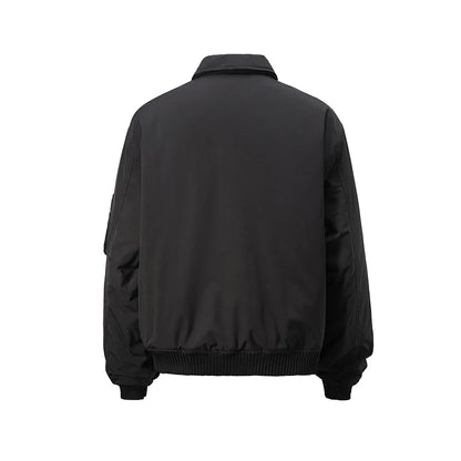 streetwear solid color baggy winter thick outwear jackets for men lapel casual loose windbreaker cotton padded clothes oversized 1 clean everyday pants