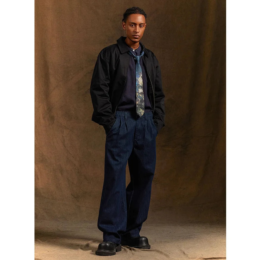 wide leg jeans men streetwear fashion loose casual plus size denim baggy jeans pants cityboy oversize cargo jeans trousers multi-pocket cargos