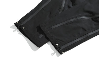 Vibe Style Nylon Rubber Pressing Joggers Men's Urban Streetwear Fashionable Adjustable Zipper Up Functional Cargo Trousers Street King Limited