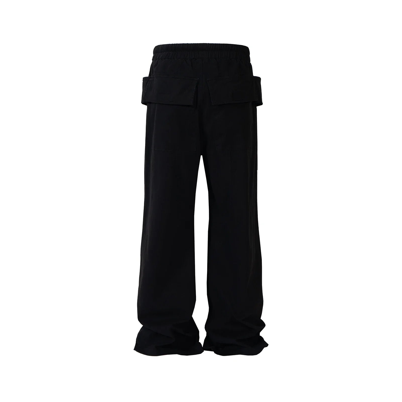 Ro Style Double Pockets Drawstring Wide Leg Cargo Pants for Men and Women Straight Black Baggy Trousers Oversized Street King Limited