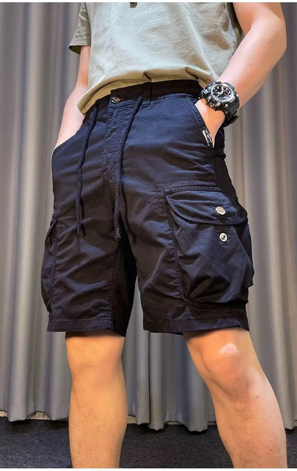 Men Trend Cargo Shorts Cotton High Quality Hot Sale Hip Hop Punk Wash Military Multi-pocket Casual Male's Outdoor Straight Short Street King Limited