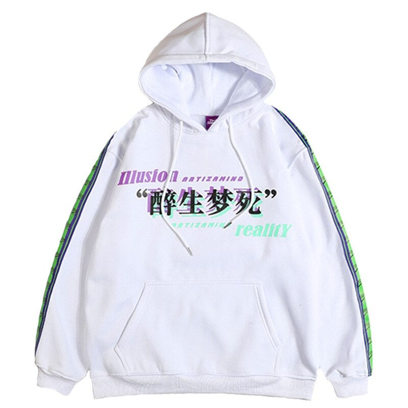 "Dark Illusion" Unisex Men Women Streetwear Graphic Hoodie Daulet Apparel